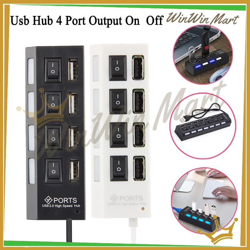 Jual Usb Hub Saklar 4 Port Saklar Usb Hub 4 In 1 USB 4 PORT ON OFF