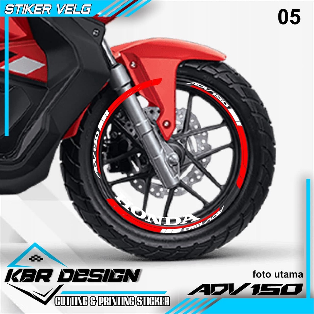 Jual Sticker Velg HONDA ADV 150 05 1 Set Depan Belakang Shopee