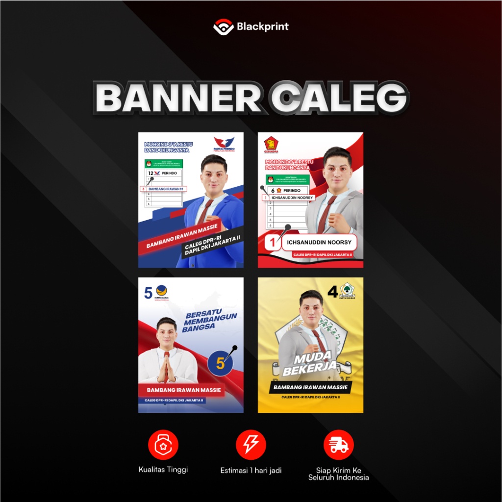 Jual Banner Caleg X Cm Free Template Design Mmt Caleg