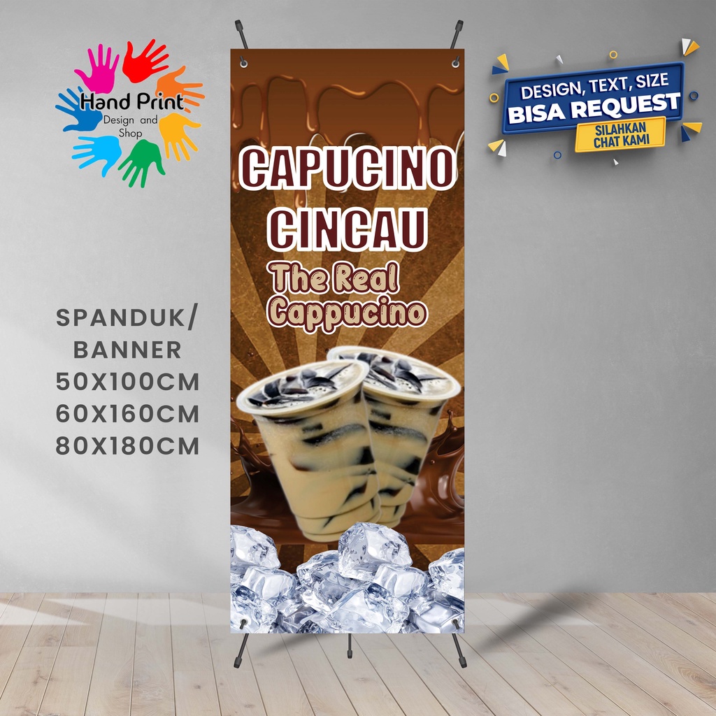 Jual Spanduk Banner Es Cincau Kapucino Cappuccino C Gratis Memesan