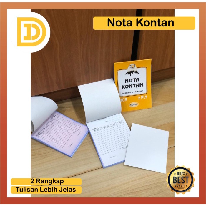 Jual Buku Nota 2 Ply Kecil Dua Rangkap Tulisan Jelas NCR No Carbon