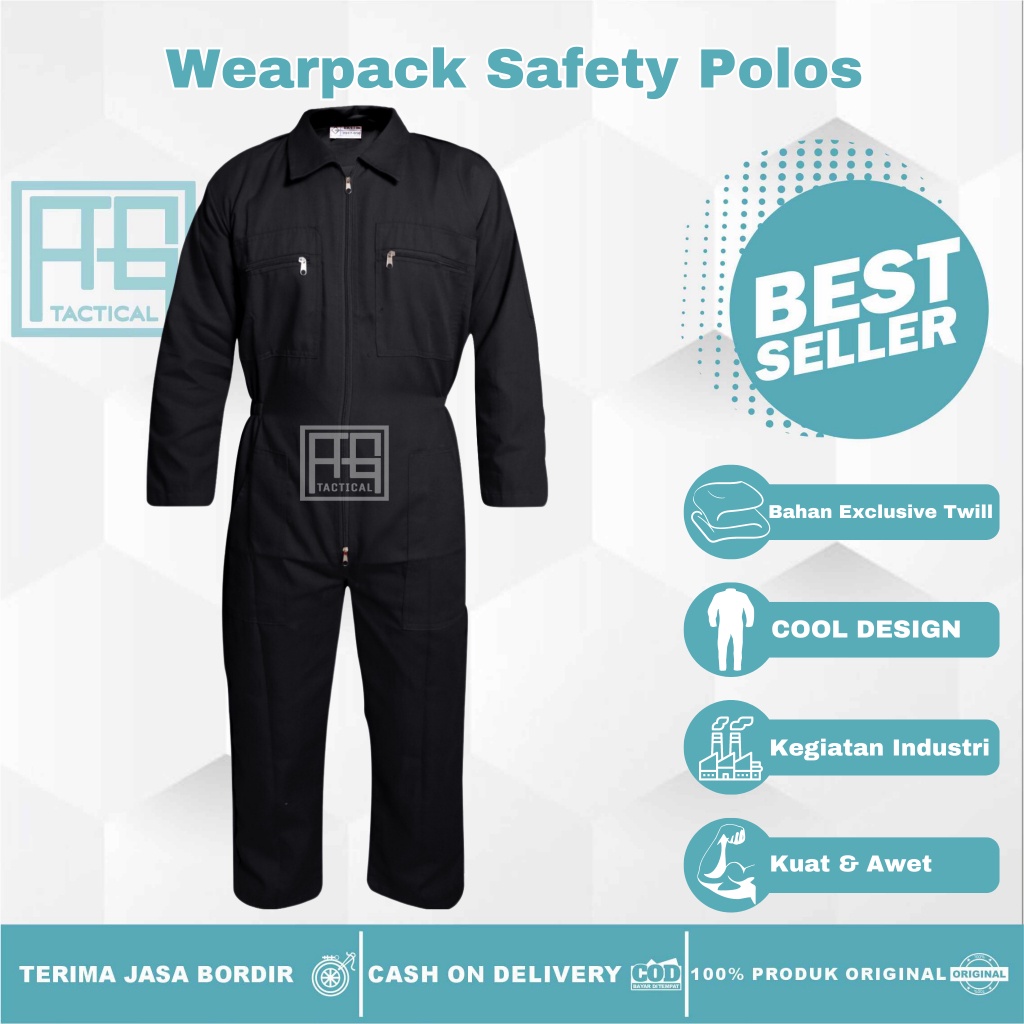 Jual Werpack Safety Polos Wearpack Bengkel Baju Bengkel Seragam