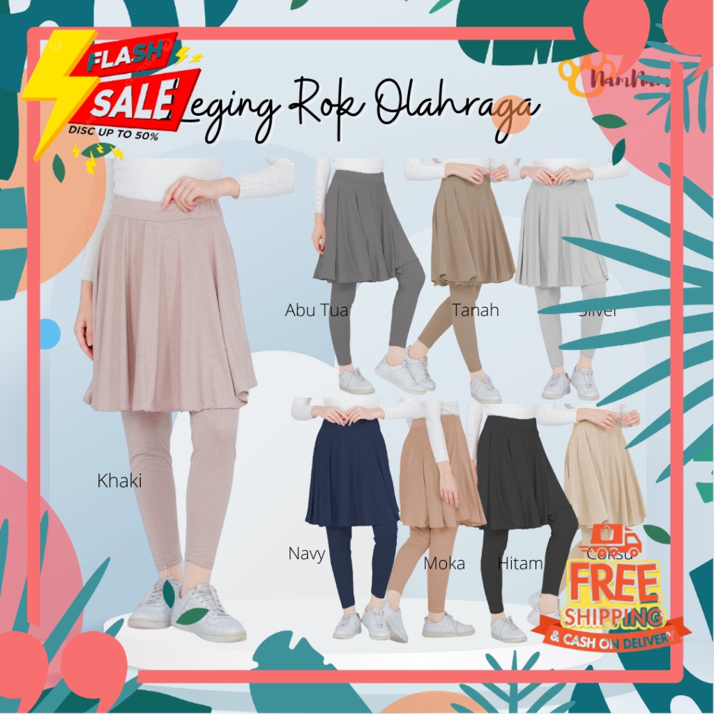 Jual Leging Rok Olahraga Wanita Skirt Sport Senam Olahraga Trend