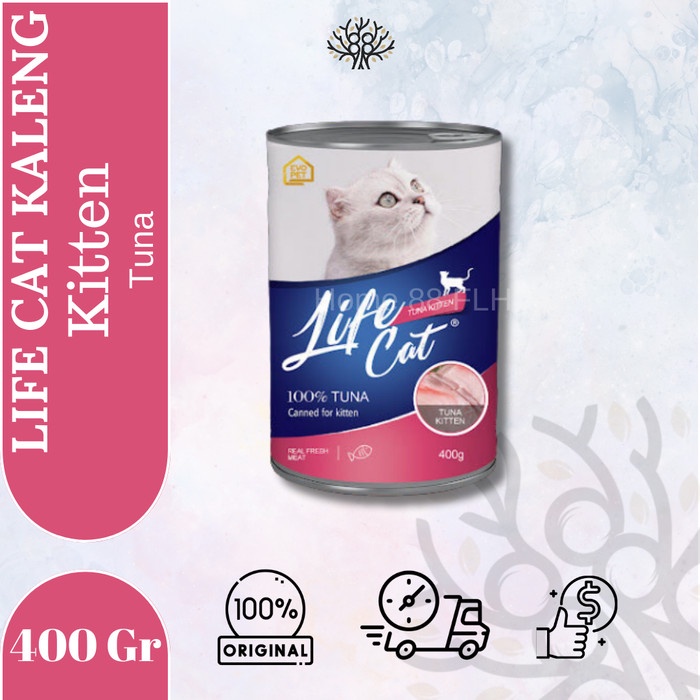 Jual Life Cat Kaleng Kitten Tuna Salmon Gr Pakan Basah Kucing Wet