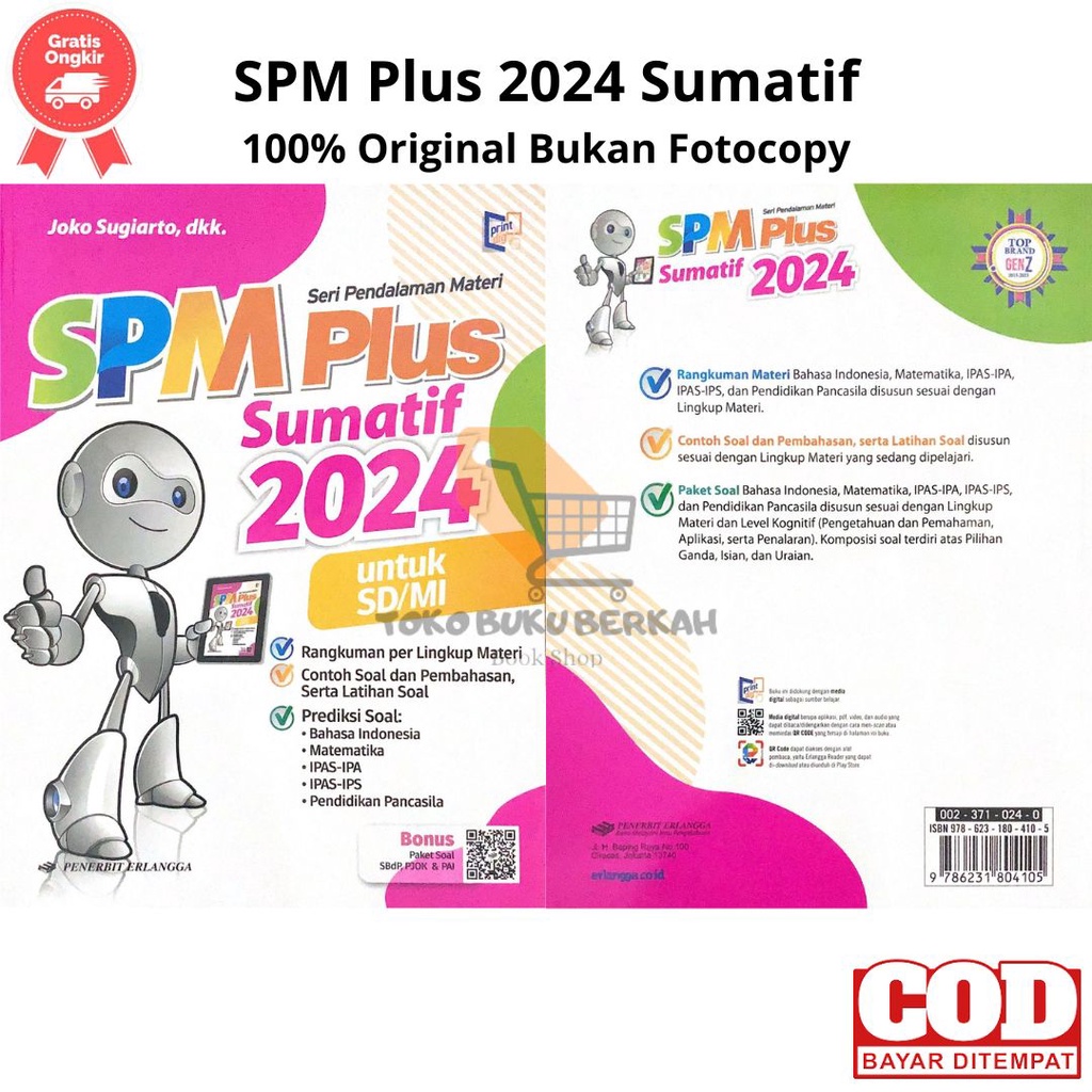 Jual SPM Plus SD Mi 2024 Sumatif Original Penerbit Erlangga Shopee