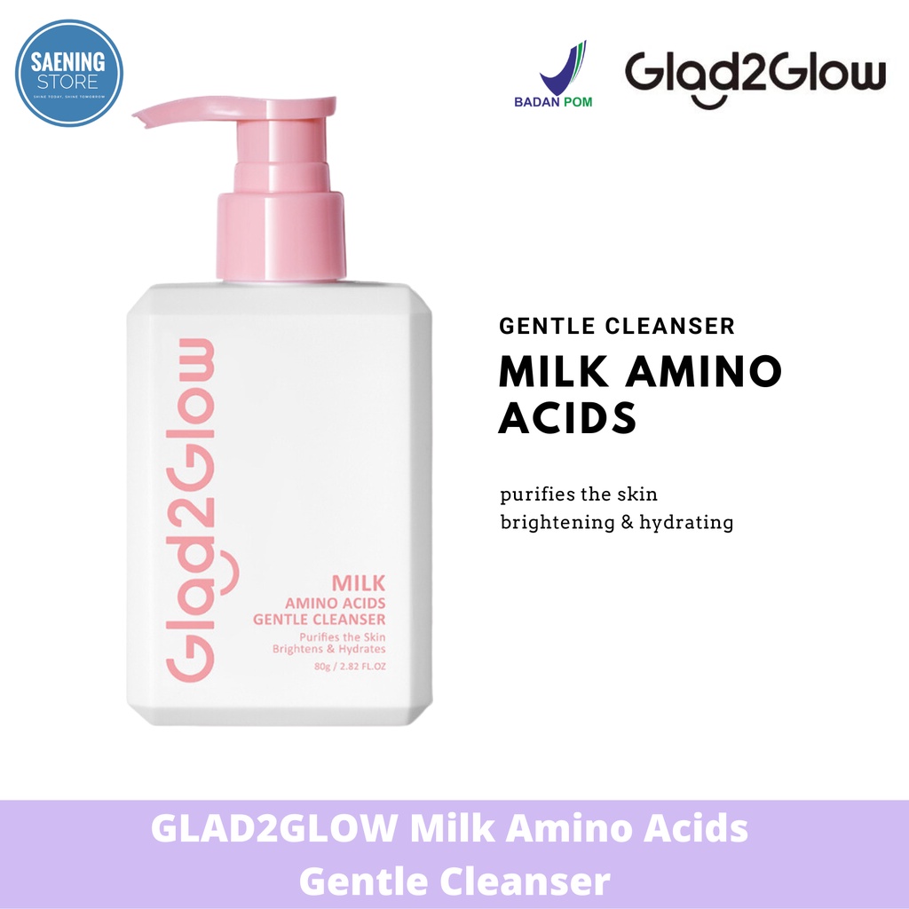 Jual Glad Glow Milk Amino Acid Gentle Cleanser Fash Wash Ml Sabun