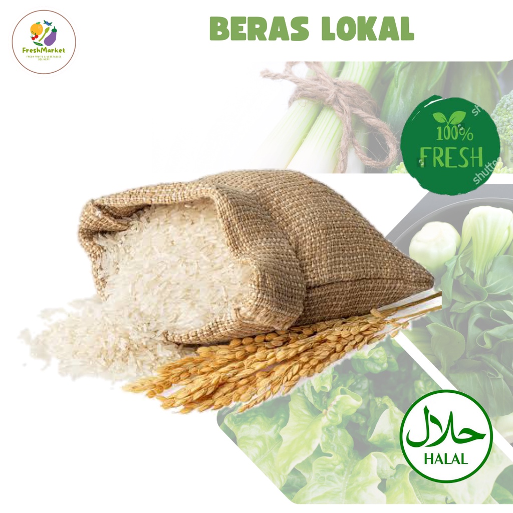 Jual Beras Lokal Per 1 Kg Freshmarketlampung Shopee Indonesia