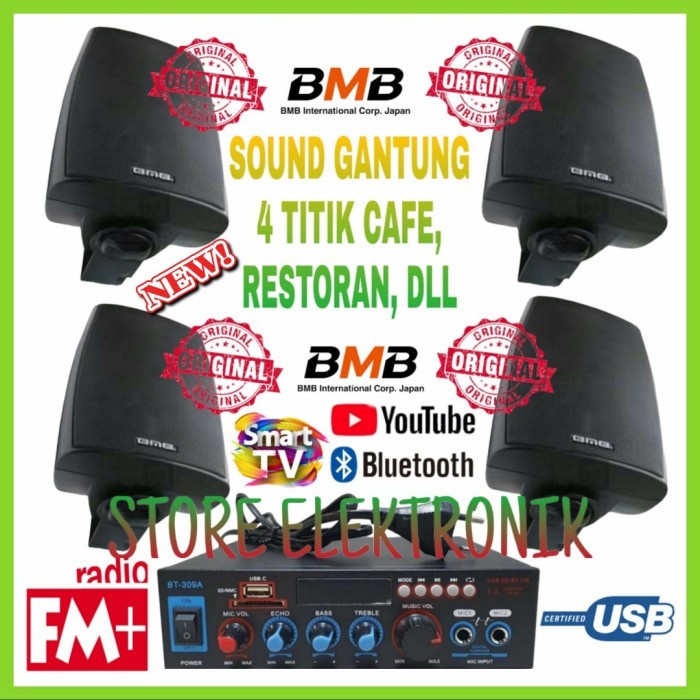 Jual Paket Speaker 5 Inch Bmb Kg 511 Buat Di Ruangan Cafe Dan Restoran