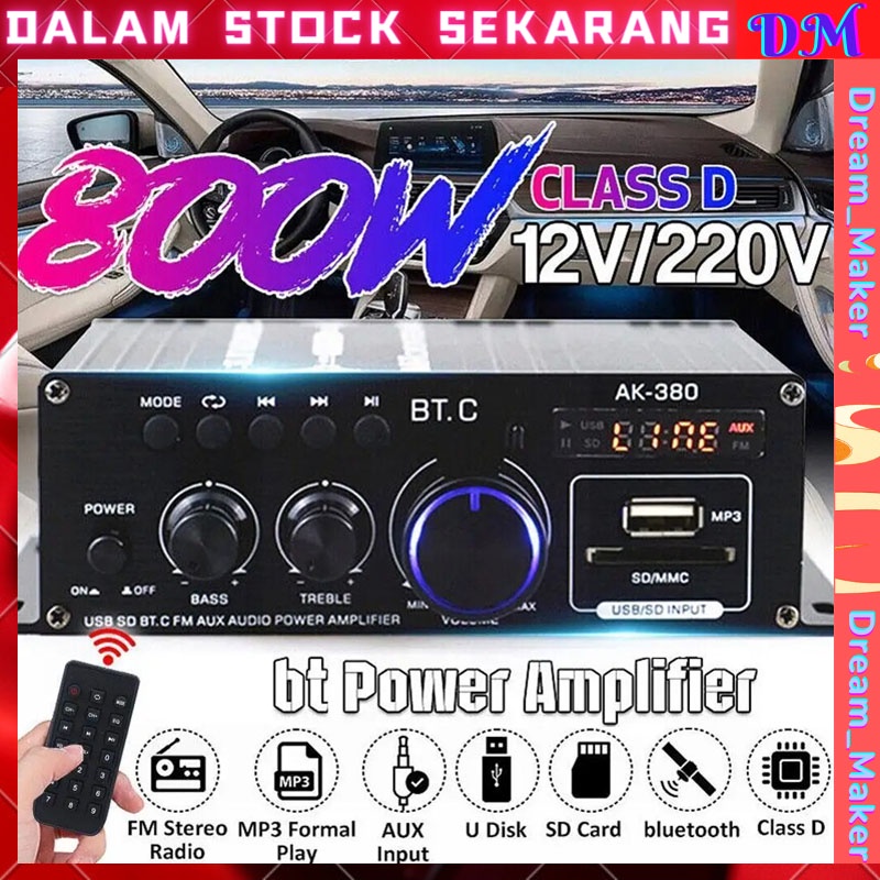 Jual Ak W Mini Audio Amplifier Home Amplifier Bluetooth Auto