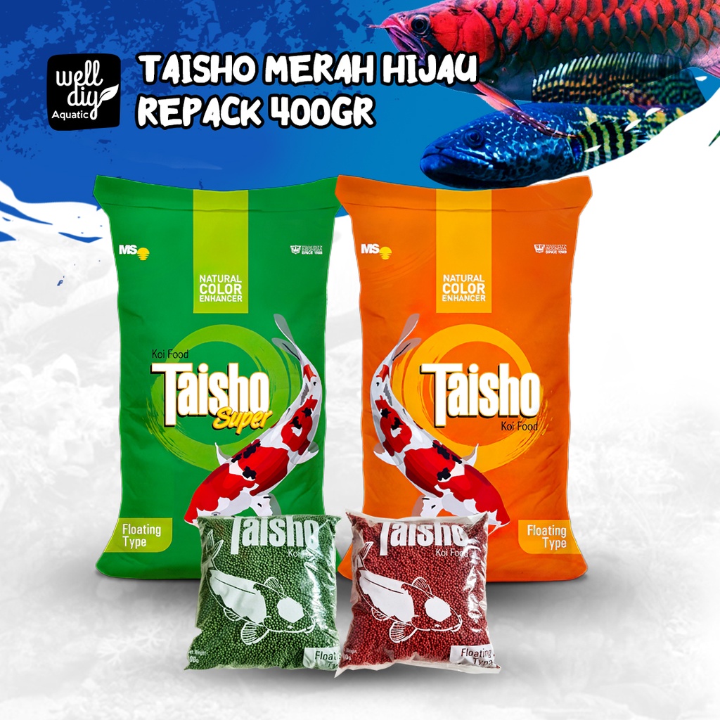 Jual Taisho Koi Food Merah Hijau Pelet Pakan Ikan Koi Mm