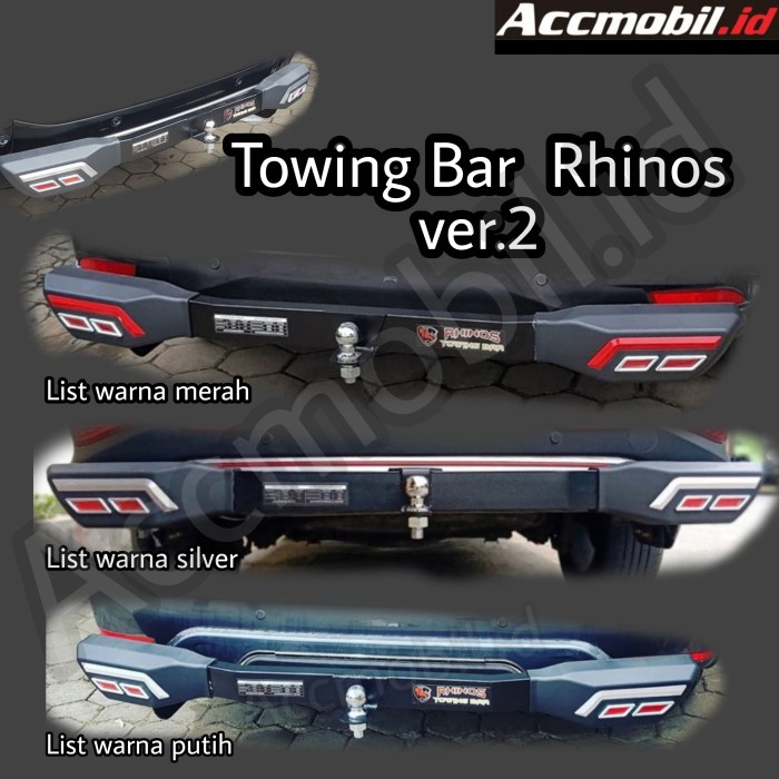 Jual Towing Bar Rhinos Xpander Avanza Rush Calya Pajero Fortuner Ertiga