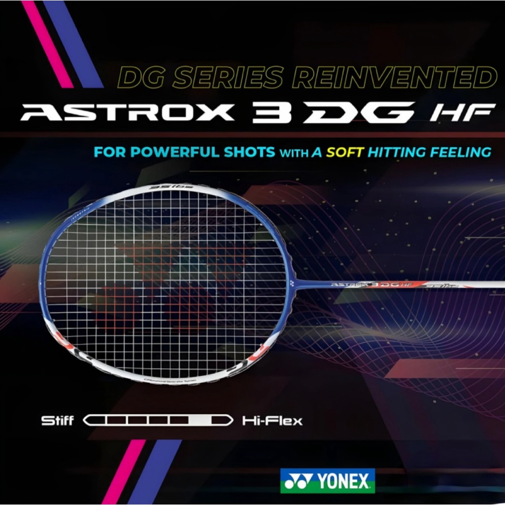 Jual Raket Badminton YONEX ASTROX 3DG HF ST 35LBS 3 DG 100 Original