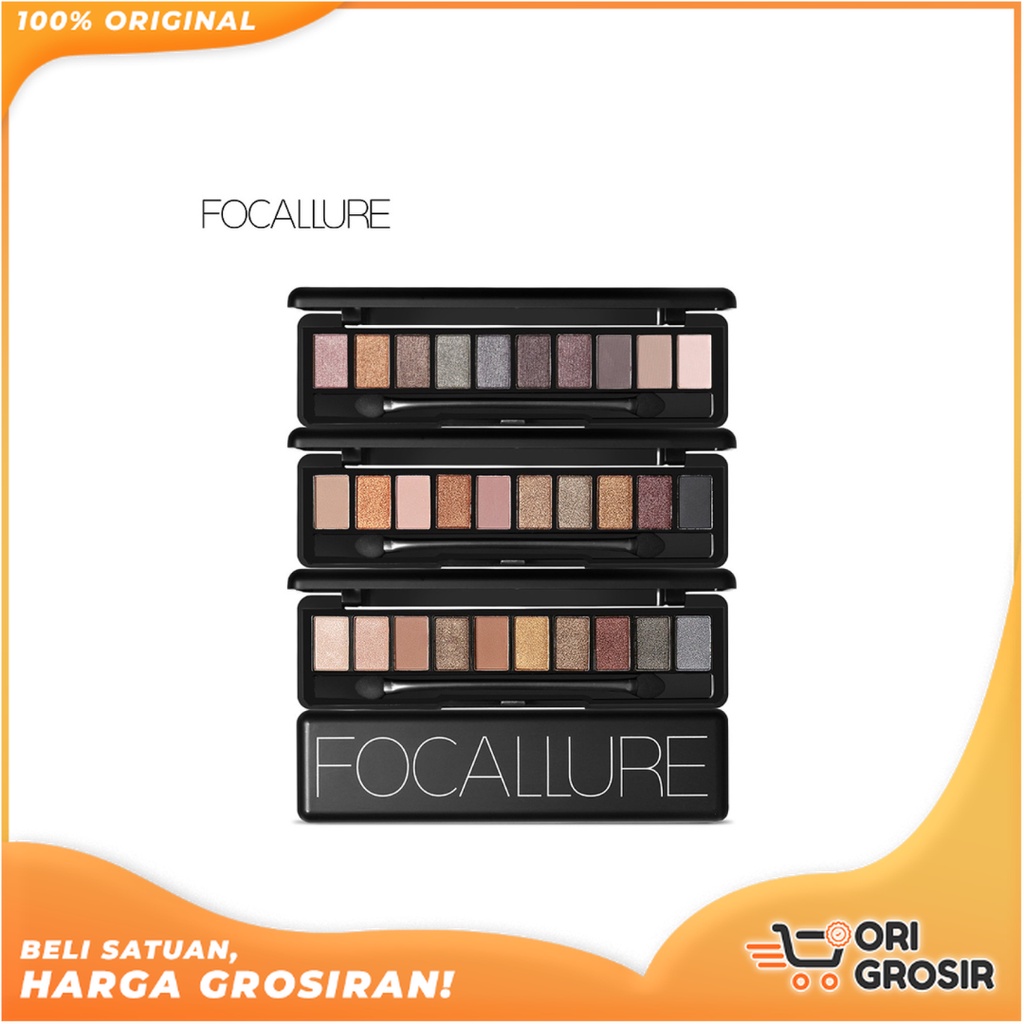 Jual ORI Grosir Focallure Full Featured Nude 10 Shade Eyeshadow 10