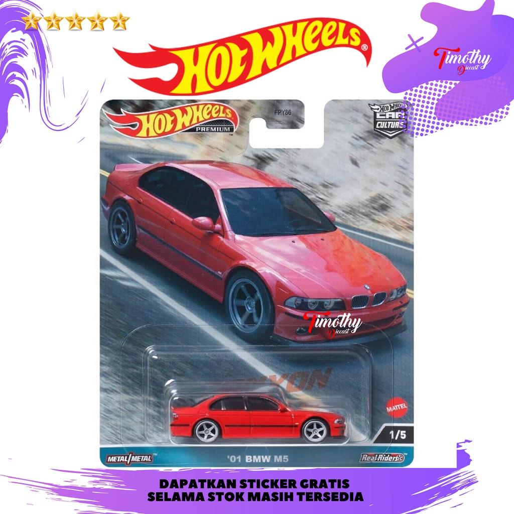 Jual Hot Wheels Premium 01 BMW M5 Merah Canyon Warriors Shopee Indonesia