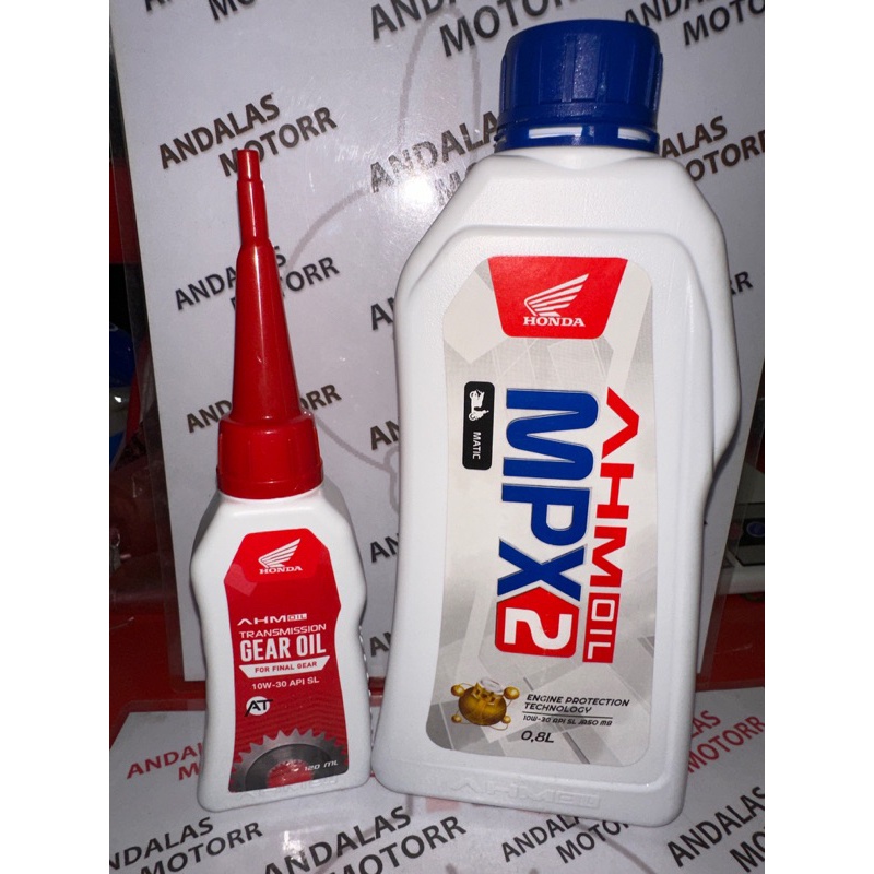 Jual PAKET AHM OLI MATIC MPX2 800ML AHM GEAR OIL 120ML Shopee Indonesia