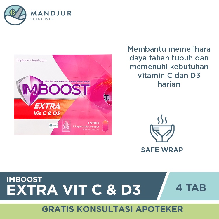 Jual Imboost Extra Vit C D Strip Tablet Memelihara Daya Tahan