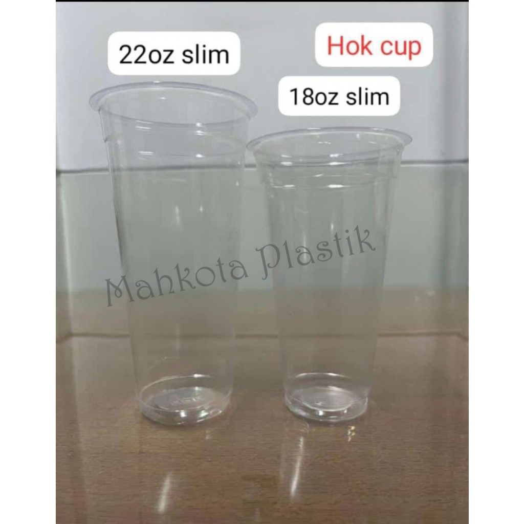 Jual Gelas Plastik Slim Series Hok Isi 25pcs Gelas Motif 18oz 22oz