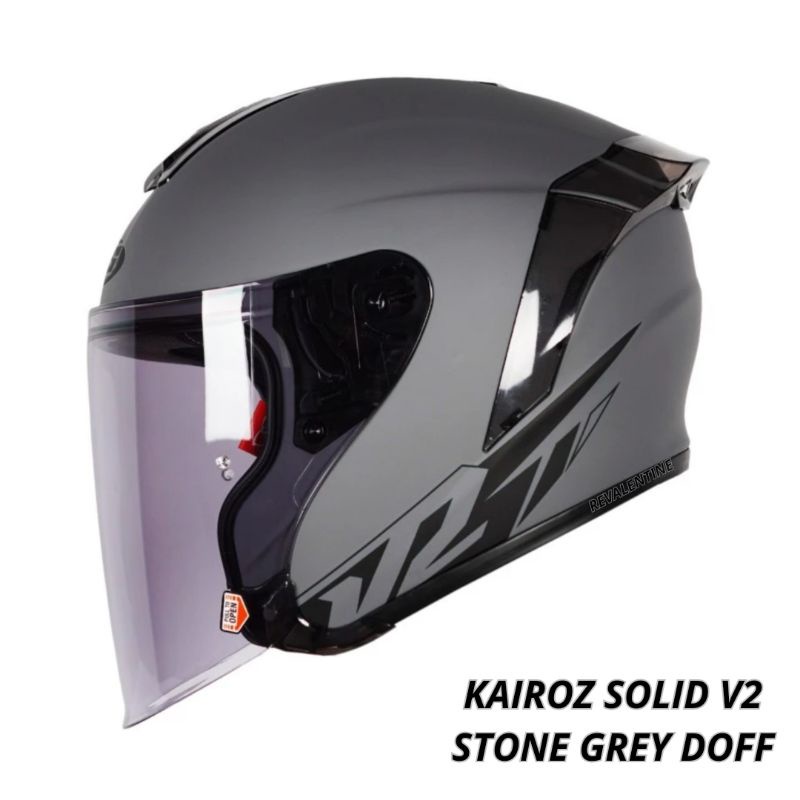 Jual Njs Kairoz V Stone Grey Doff Solid Original Helm Motor Half