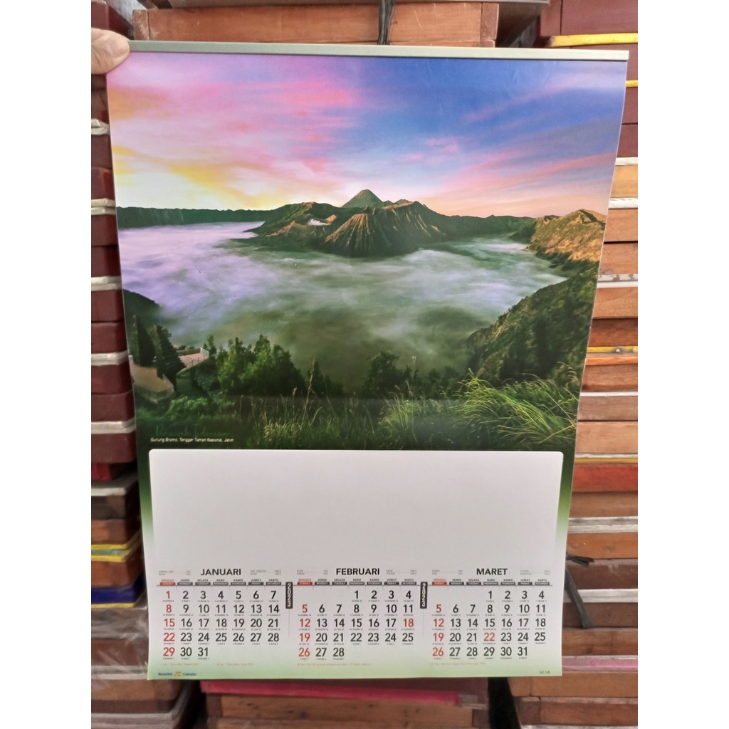 Jual Kalender Dinding Triwulan Pemandanga Alam Indonesia Shopee