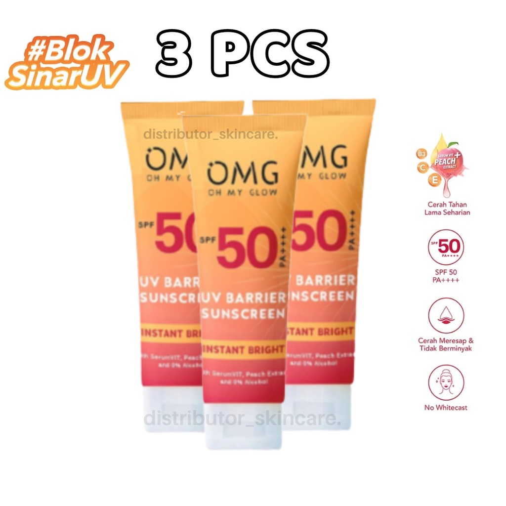 Jual Omg Oh My Glow Uv Barrier Sunscreen Spf Pa Ml Shopee