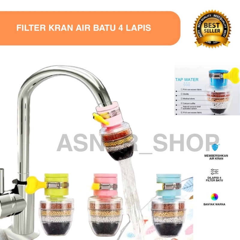 Jual Kran Air Batu 4 Lapis Saringan Filter Water Keran Dapur Penyaring