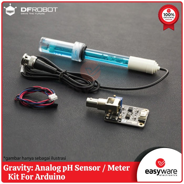 Jual DFROBOT GRAVITY ANALOG PH SENSOR METER KIT FOR ARDUINO CO27