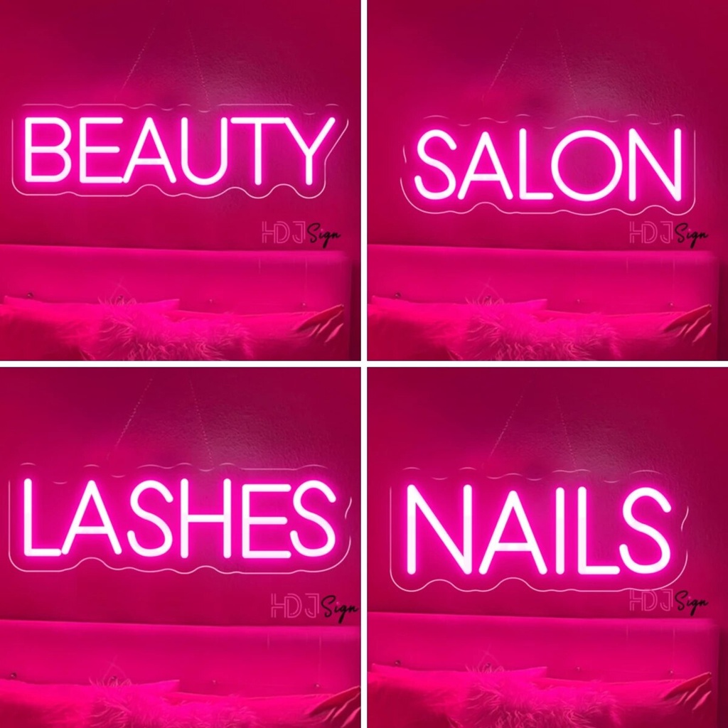 Jual Lashes Brows Nails Room Neon Sign Led Lights Beauty Salon Led Neon