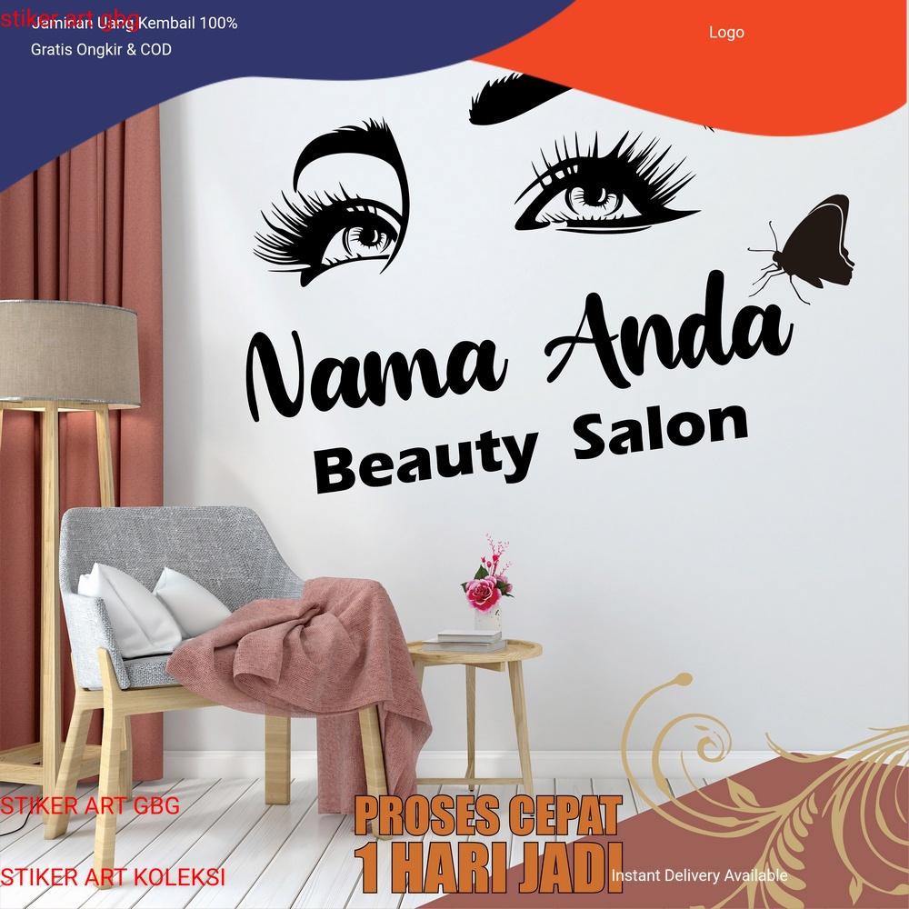 Jual Wall Stiker Dinding Salon Kecantikan Beauty Care Hiasan Dinding