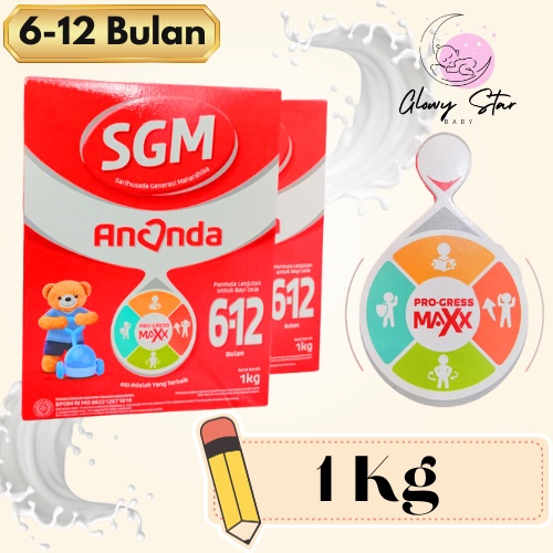 Jual SGM Ananda 2 6 12 Bulan Formula Bayi Bubuk 1000 Gr Shopee