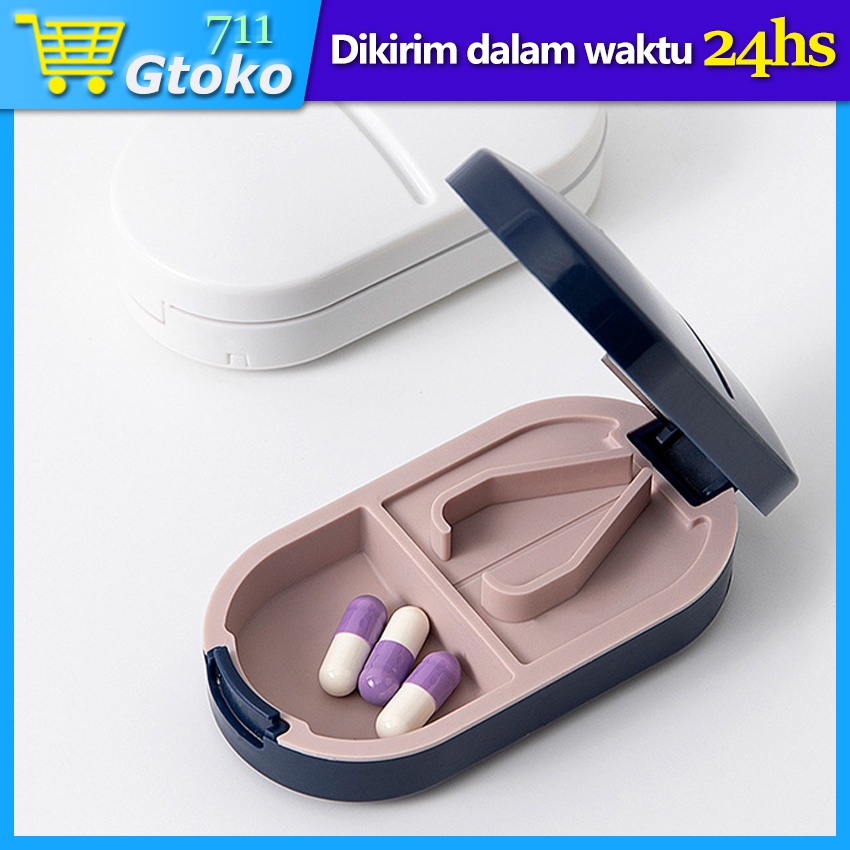 Jual Alat Pemotong Obat Tablet Kotak Tempat Penyimpanan Medicine Pill