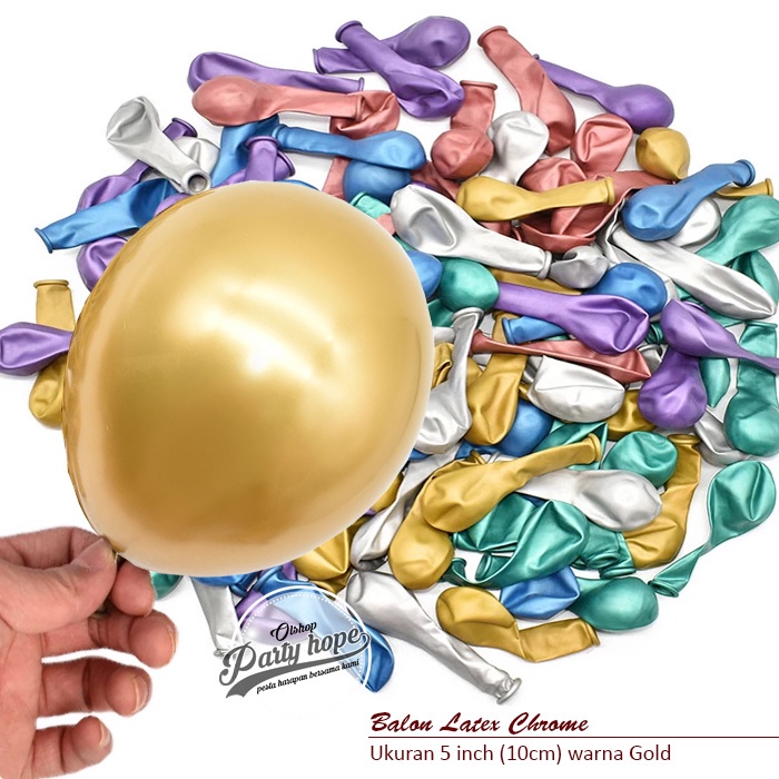 Jual Balon Latex Chrome 5 Inch UNGU Balon Metalik CHROME Dekor