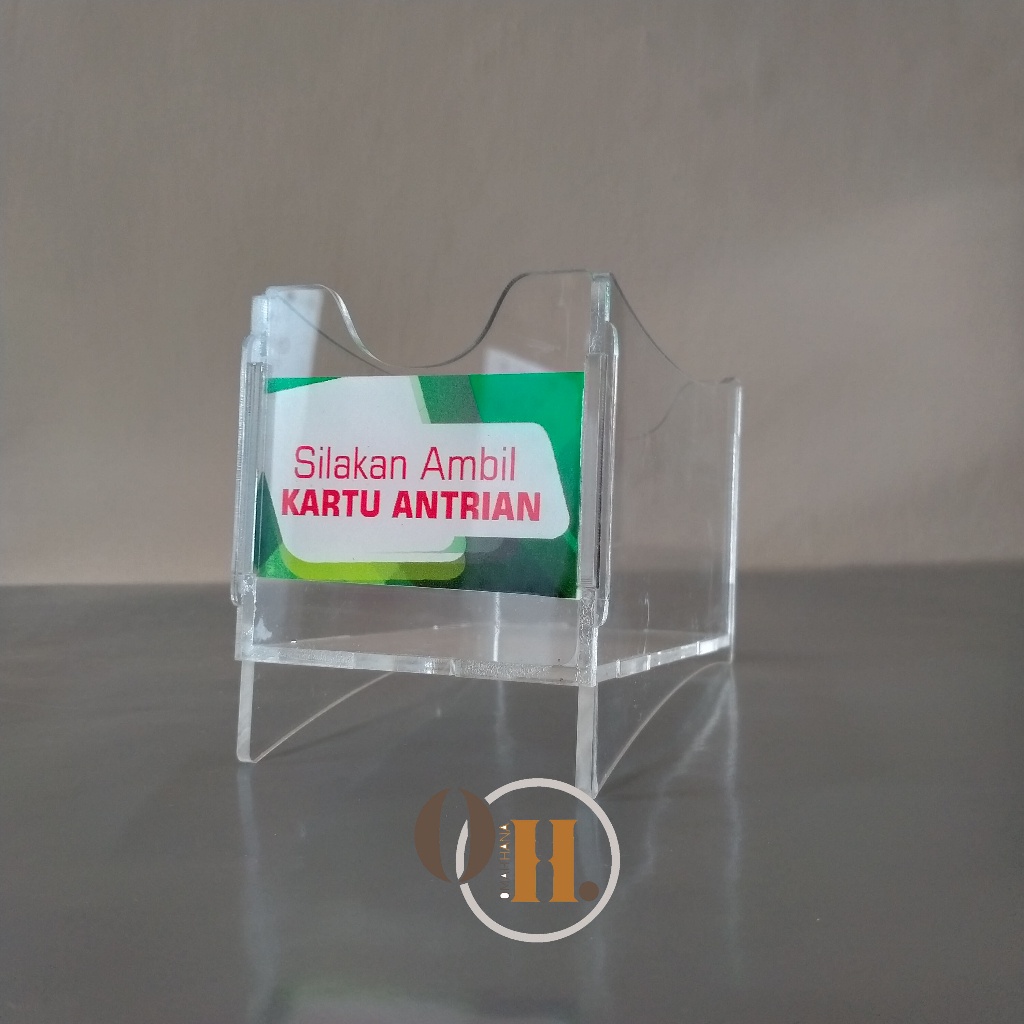 Jual Custom Akrilik Tempat Kartu Antrian Kotak Akrilik Untuk Kartu