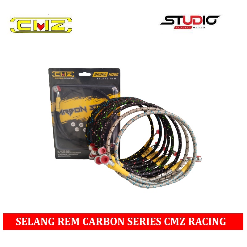 Jual Selang Rem Depan Serat Carbon Series Variasi Ukuran Cm Ukuran