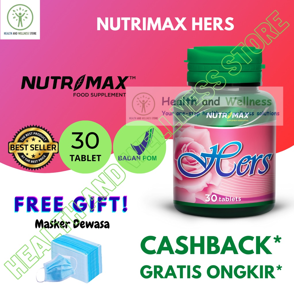 Jual NUTRIMAX HERS 30 TABLET VITAMIN KESEHATAN WANITA HORMON Shopee