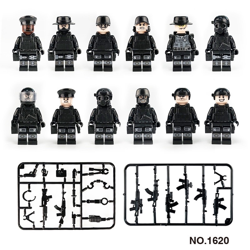 Jual Sr Ea Bricks Swat Police Black Hawk Robot Polisi Lengkap