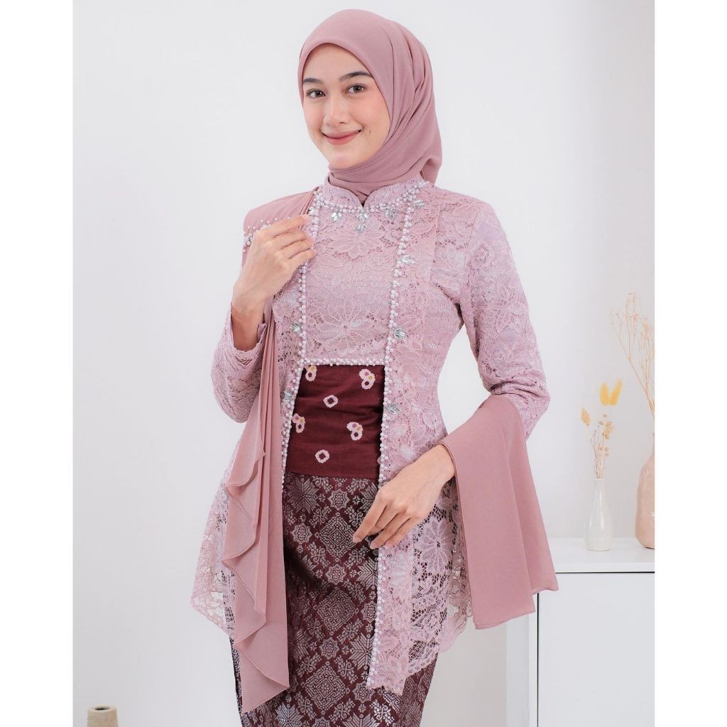 Jual Setelan Kebaya Kutu Baru Modern Kebaya Wisuda Lamaran Tunangan Set