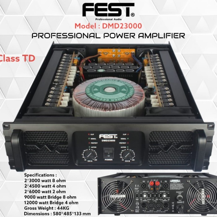 Jual Power Amplifier Fest Dmd23000 Class Td Original Ampli Dmd 23000