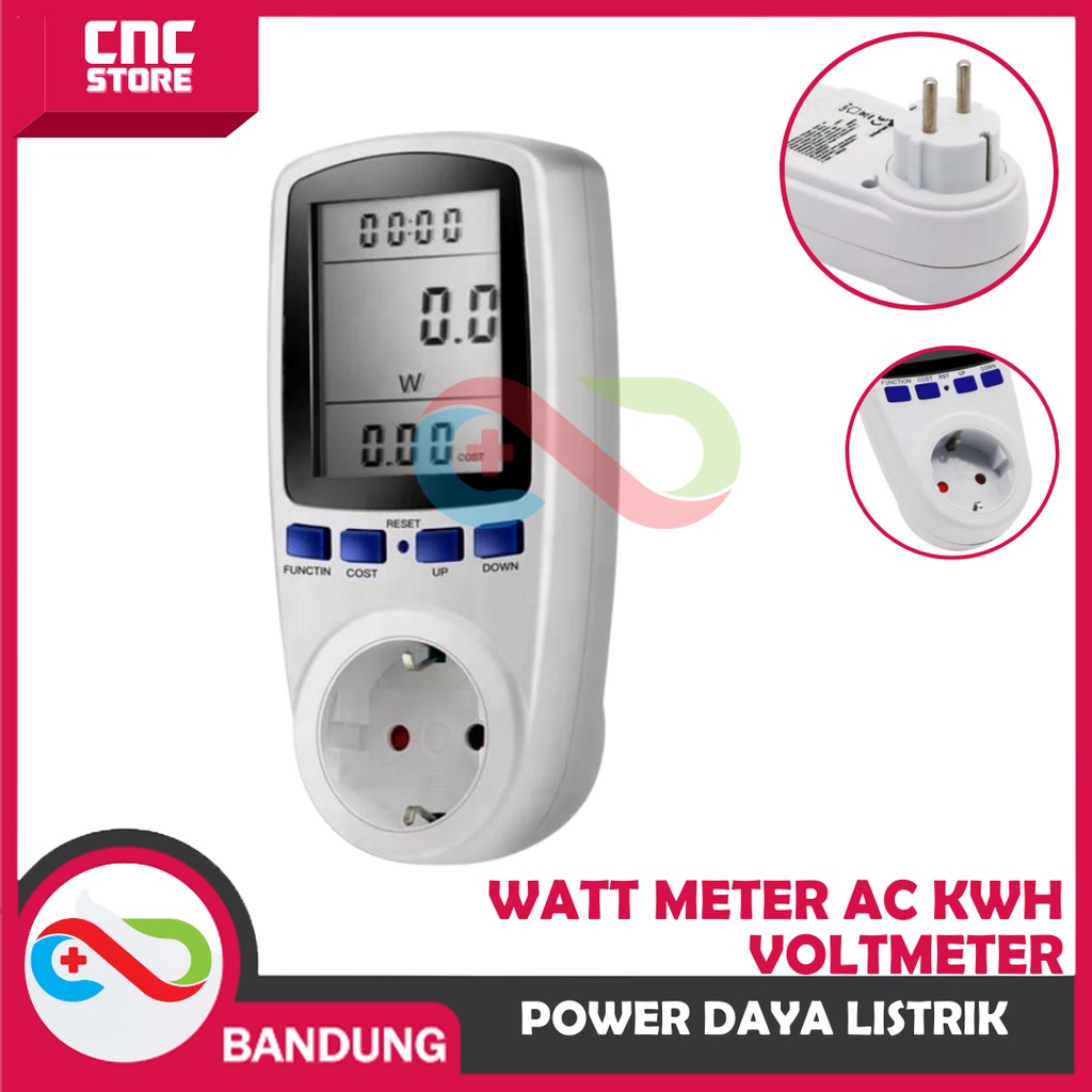 Jual WATT METER AC KWH VOLTMETER PENGUKUR POWER DAYA LISTRIK UKUR BIAYA