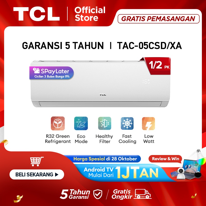 Jual Tcl Ac Standard Low Watt Pk Tac Csd Xa Indoor Outdoor