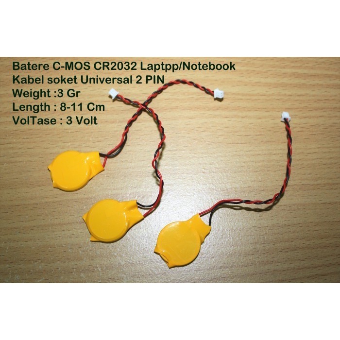 Jual Baterai Cmos For Laptop Cr Socket Kabel Volt Pin Universal