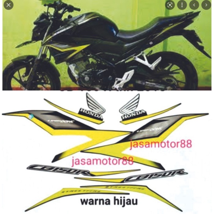 Jual STRIPING STANDAR HONDA CB150R CB 150 R KUNING 2018 POLET STICKER