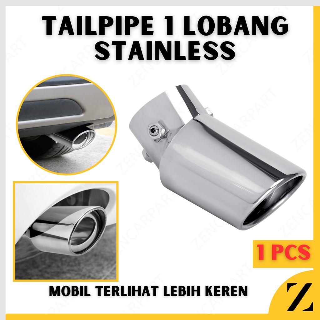 Jual Tailpipe 1 Lobang Staineless Tail Pipe Kenalpot Racing Ujung