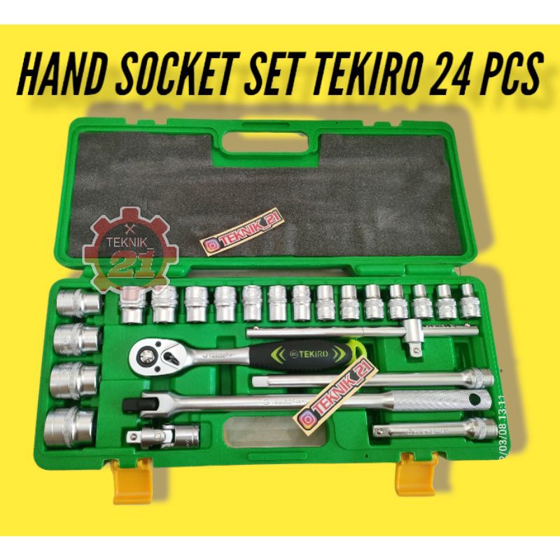 Jual KUNCI SOCKET TEKIRO 24 PCS TEKIRO KUNCI SHOK 24 PCS BOX PLASTIK 8