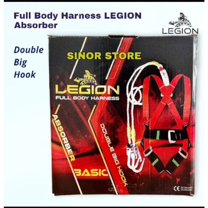 Jual Full Body Harness Legion Absorber Double Big Hook Tanpa Tali Dada