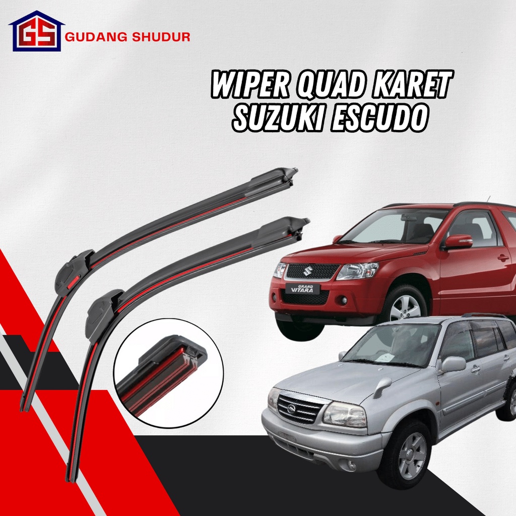 Jual Wiper Quad Blade Suzuki Escudo Grand Escudo Frameless 4 Lapis