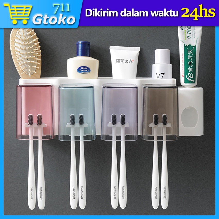 Jual Rak Sikat Gigi Odol Dispenser Kamar Mandi Toothbrush Holder Tempat