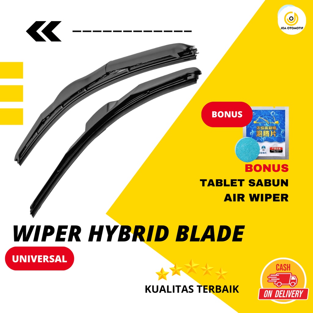 Jual Wiper Hybrid Blade Universal Model Hybrid Untuk Semua Jenis Mobil