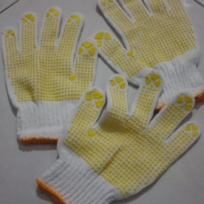 Jual Sarung Tangan Matahari Bintik Kuning Benang Working Gloves