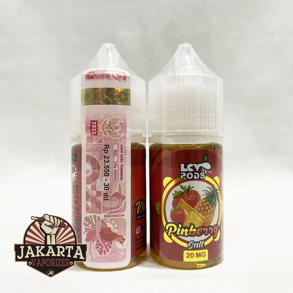 Jual COD SALT LCV PINBERRY SALTNIC 30ML 20MG PINEAPPLE STRAWBERY LCV