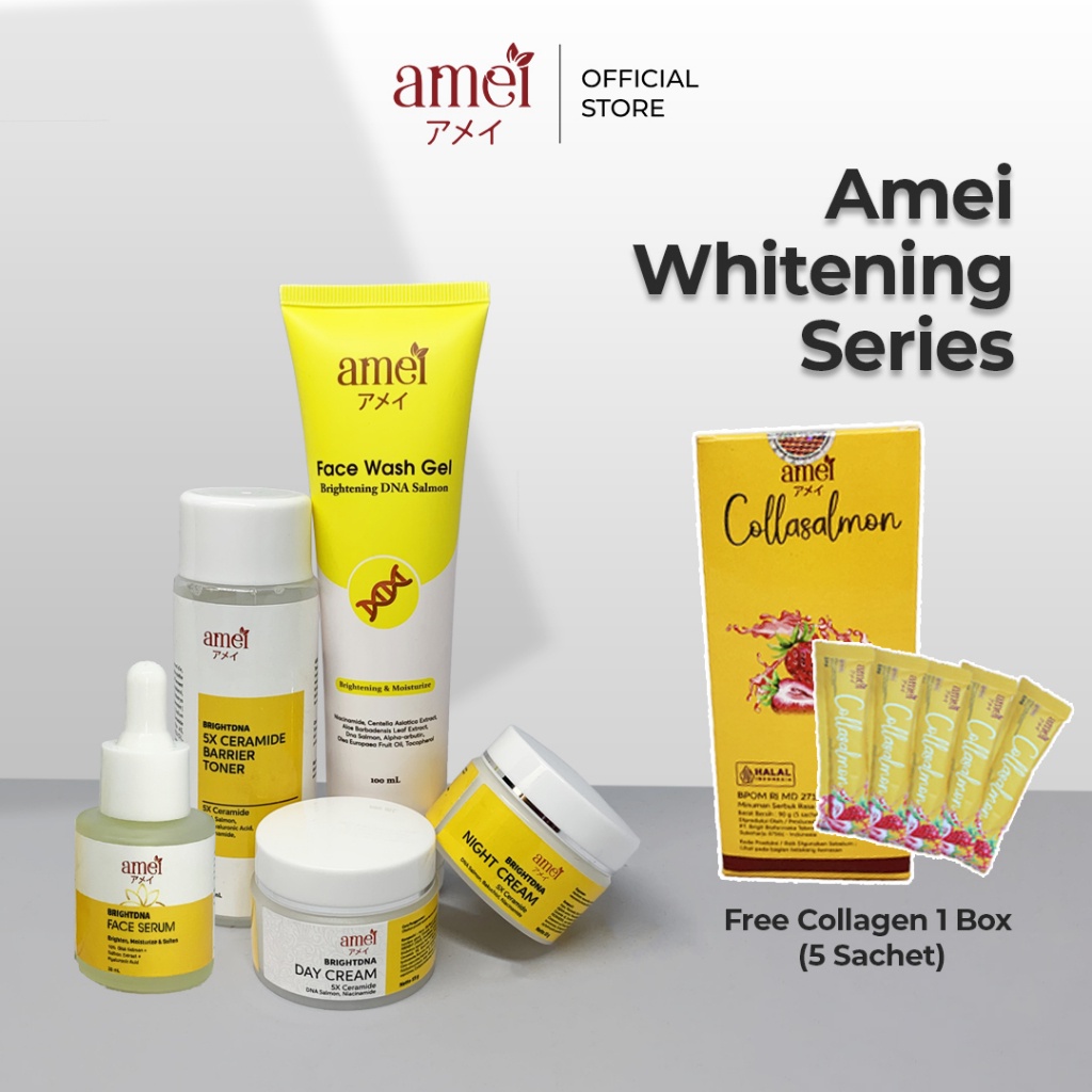 Jual Amei Paket Skincare Whitening Series Dna Salmon Lebih Cepat Untuk